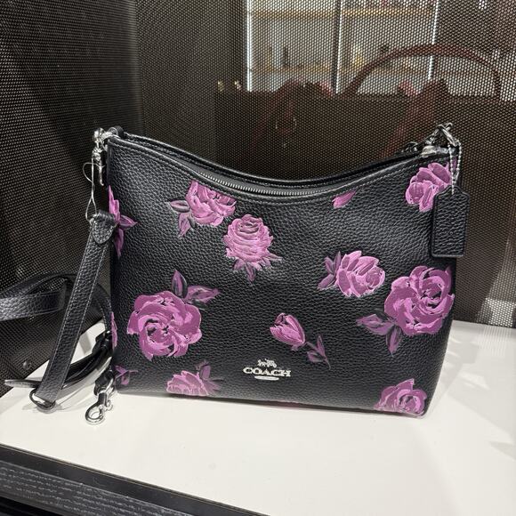 Last 1 ‼️Coach Laurel Shoulder Bag With Floral Print CCE26 - Picture 2 of 9